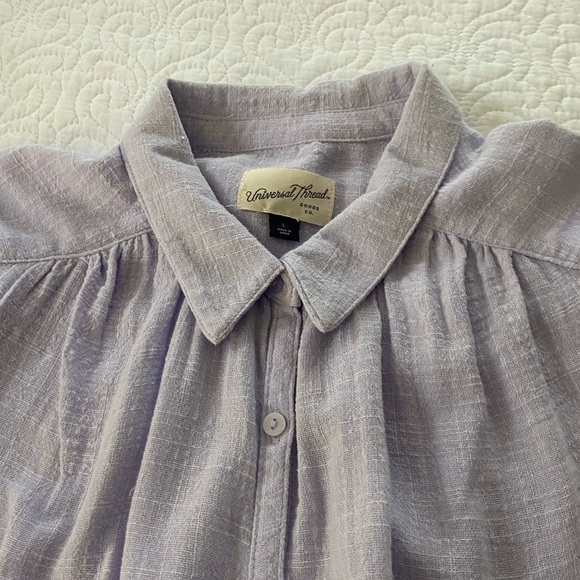 Universal Thread Light Purple Button Down Shirt Dolman Sleeve Button Up Size L - Picture 5 of 11